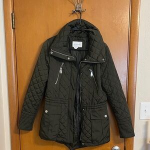 BCBGeneration Dark Green Quilted Utility Jacket